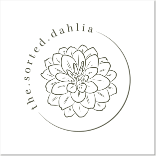 Dahlia flower Posters and Art